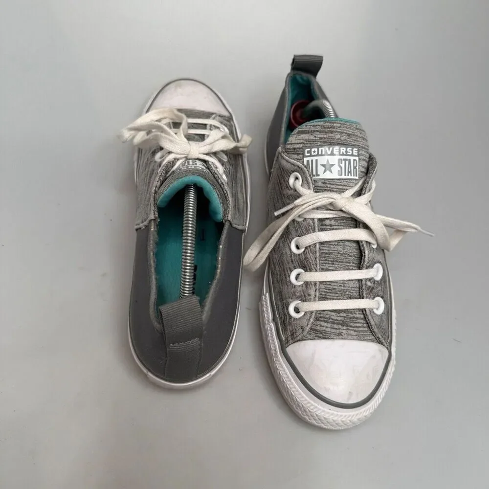 Converse All Star Low Top Gray Teal Padded Tongue Sneakers 553277C US 7 EU 37.5